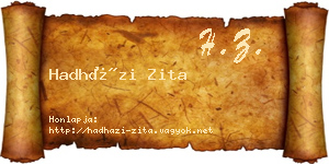 Hadházi Zita névjegykártya
