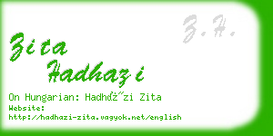 zita hadhazi business card